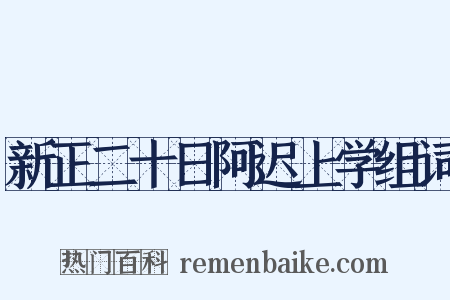 新正二十日阿迟上学组词是什么意思的图片